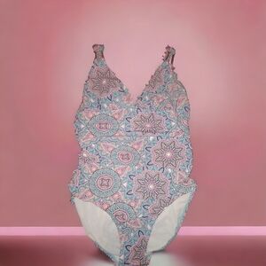 Love Your Assets One Piece Bathing suit by Sarah Blakeley, Spanx Size Large